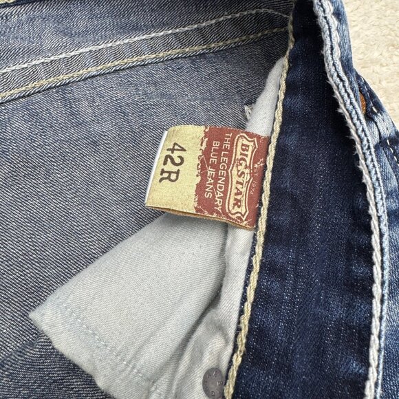 Big Star Pioneer Jean Men's Distressed Denim Pants Signature S Pocket, Size 42R - Picture 9 of 13